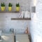 Small Gray Rustic Wood Floating Wall Shelf